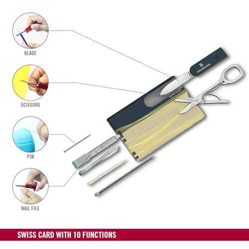 Victorinox Live to Explore Classic Swiss Card, 10 Function Swiss Made Multitool Card, New York Style