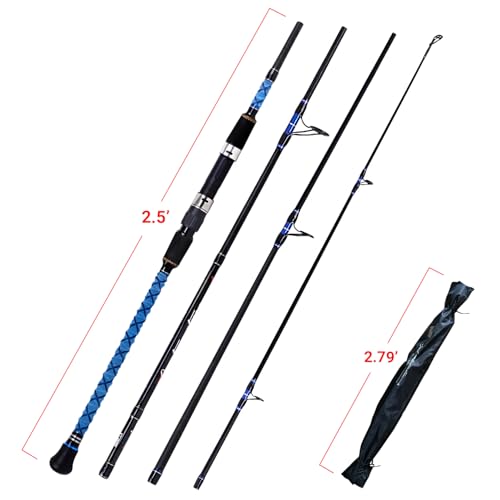 Fiblink Surf Spinning Fishing Rod Carbon Travel Surf Rod 2 Piece/3 Piece/4 Piece Spinning Fishing Rod 9'/10'/11'/12'/15'