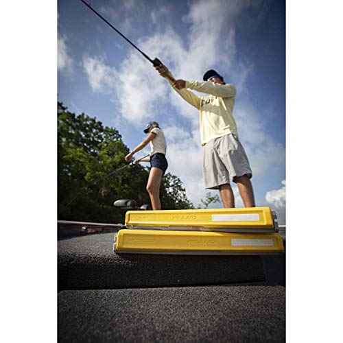 Plano EDGE Premium Terminal Tackle Utility Box, Clear and Yellow, Rust-Resistant Storage, Waterproof Tackle Tray Organizer for Weights, Hooks, and Baits
