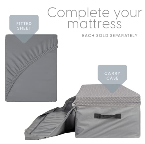 Milliard Trifold Mattress, Cot Size, 6 inch, Portable Foldable Mattress with Memory Foam & Washable Cover, Tri-Folding Flo...