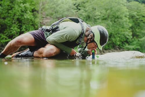 LifeStraw Peak Series – Solo Personal Water Filter for Hiking, Camping, Travel, Survival and Emergency preparedness. Remov...