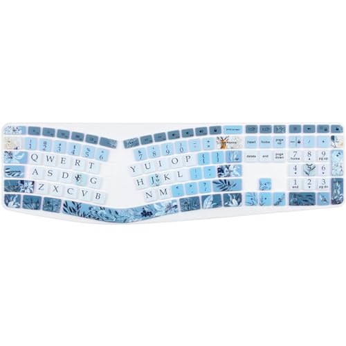 Sanfulin Silicone Keyboard Cover Skin for Logitech Ergo K860 Wireless Ergonomic Keyboard US Layout, Logitech K860 Accessor...