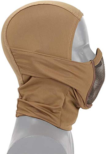 LEJUNJIE Tactical Gear Breathable Balaclava Mesh Mask Ninja Style Full Face Airsoft Mask Windproof