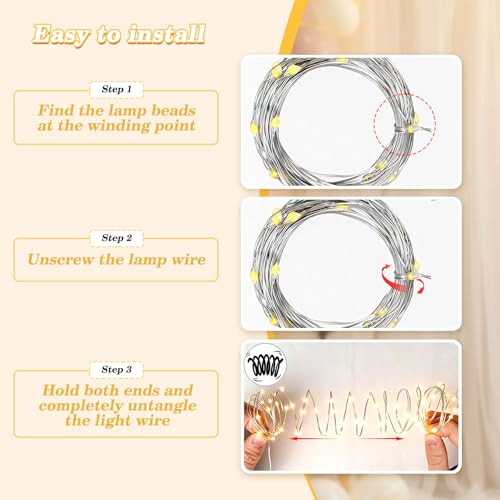 Ledido 2 Pack 10×8ft White Tulle Backdrop Curtains with Lights String - 600LED Fairy Lights Sheer Curtain Backdrop for Wed...