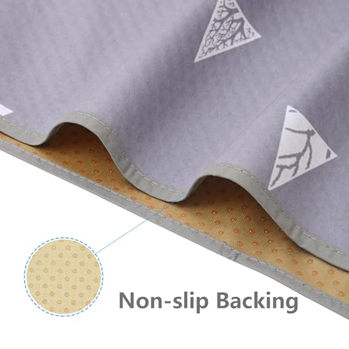 51” Baby Splat Mat for Under High Chair/Arts/Crafts, WOMUMON Washable Waterproof Anti-Slip Floor Splash Mat, Portable Wipe...