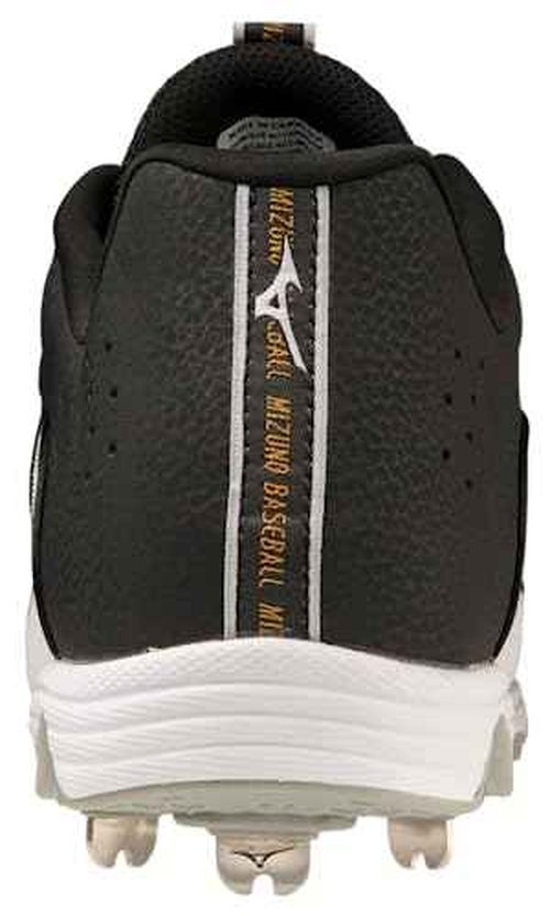 Mizuno 9-Spike® Ambition 3 Low Men's Metal Baseball Cleat | Black-White | US Mens 9.5