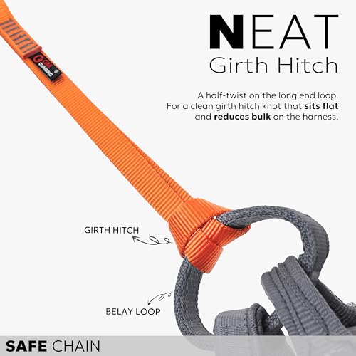 GM CLIMBING 16mm Nylon Safe Chain PAS Sling 22kN CE UIAA Certified for Personal Anchor System Rappel Transition Aid Climbi...