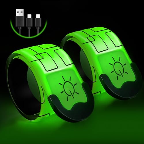 Xeiophoy 2 PCS LED Armband Rechargeable for Running Walking Cycling Jogging, 2025 Version Running Lights for Runners, High...