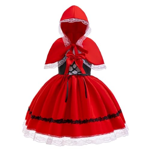Dressy Daisy Little Red Riding Hood Fancy Dress Up Costume Set with Cloak Cape for Toddler and Kids Girls