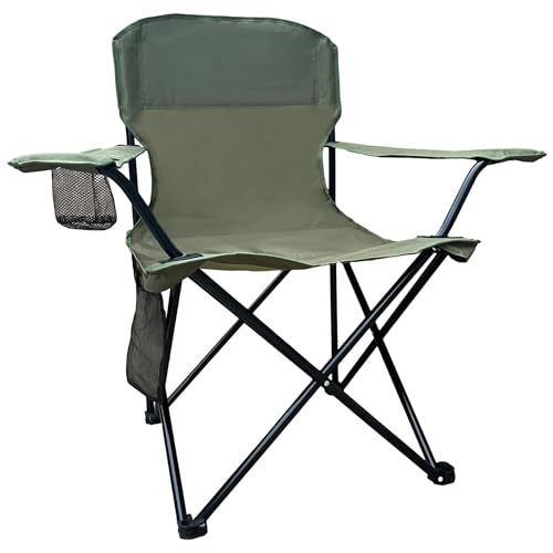 VOYSIGN Camping Folding Chair with Cup Holder & Storage Pocket - 5.5lbs Lightweight, 225lb Capacity Portable Camp Chairs f...