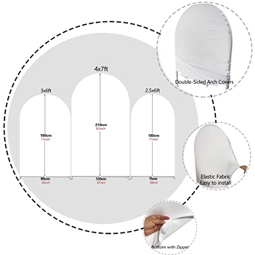 ittsmnt Arched Backdrop 2.5X6ft Light Blue Arch Wall Covers Stretchy Photography Background for Party Decorations Wedding ...