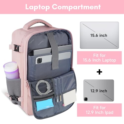 Taygeer Travel Backpack for Women, Carry On Backpack with USB Charging Port & Shoe Pouch, TSA 15.6inch Laptop Mochila Flig...