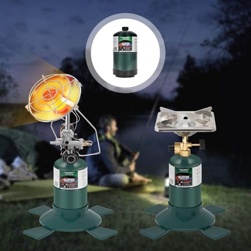 KOMAN BLUEFIRE 1lb Propane Tank Camping Propane Tank Pack of 4 Portable Canister Propane Gas Tank Small Propane Tanks for ...