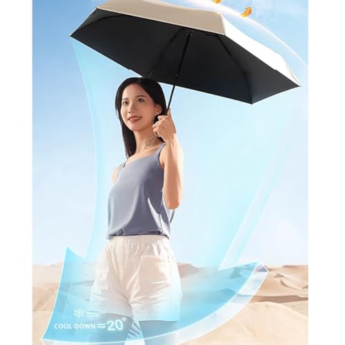 Travel Umbrella Portable Compact Umbrellas Pocket Mini for Purse Umbrellas for UV Small Backpack with Case Folding for Women