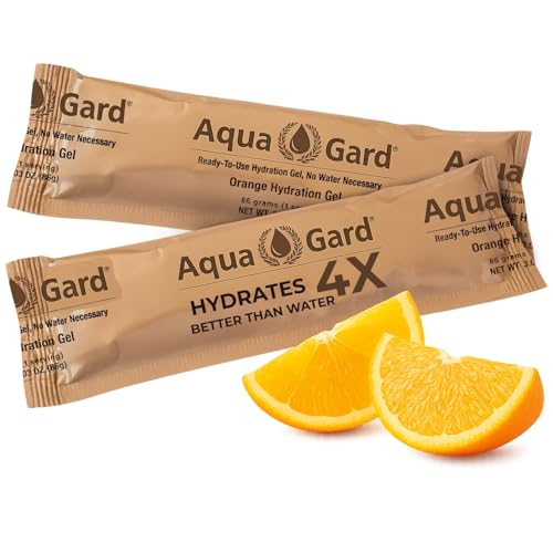 Aqua-Gard Emergency Water Gel - Survival Water Pouches for Disaster Relief | 200% More Effective Hydration | Emergency Wat...