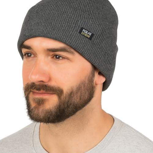 Polar Extreme Men's Sherpa-Lined Knit Winter Hat – Warm, Gift for Dad, Cold Weather