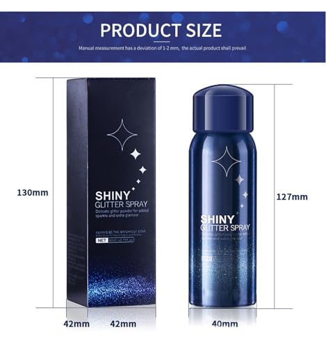 Body Glitter Spray, Applies to Music Stage Rave Festival Party Accessories Hair and Body Shiny Glitter Makeup.