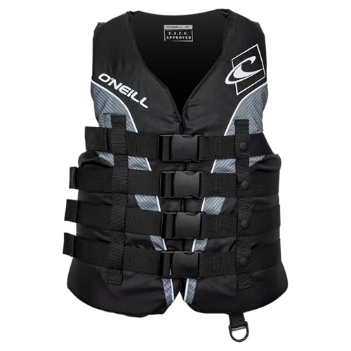 O'Neill Men's Superlite USCG Life Vest,Black/Black/Smoke:White,M