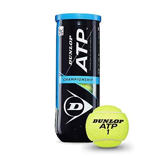 DUNLOP Tennis Ball ATP Championship ? for Clay, Hard Court and Grass (1 x 3 Pet), Yellow