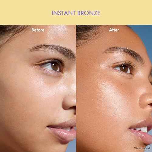 Isle of Paradise Sunny Serum - Bronzing Serum with Squalane, Niacinamide, and Jojoba Oil - 4-in-1 Instant Self Tan Primer, Base, Highlighter, and Body Bronzer - 1.01 fl. Oz