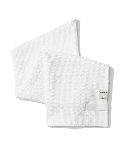 CROWN AFFAIR - The Towel - Special Microfiber Hair Towel, Oversized for Optimal Drying, White
