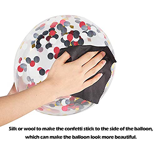 62Pcs Red and Black Balloons Kit - 12 Inches Red Black Party Decoration Balloons for Graduation Casino Theme Birthday Part...