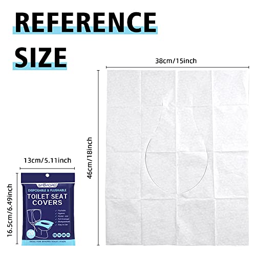 SFOPORD XL 100PCS Toilet Seat Covers Disposable - Flushable Paper Toilet Seat Cover is Travel Accessories, Travel Essentia...