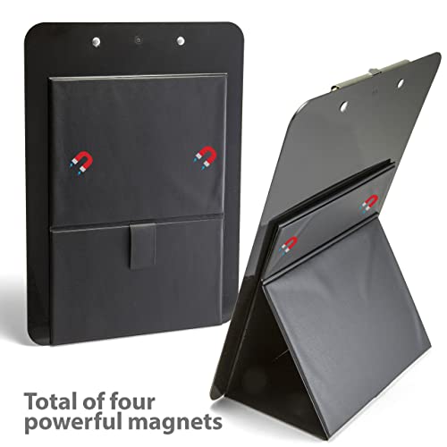 Officemate Recycled Plastic Free Standing Clipboard with Easel Back, Lightweight Portable Writing Foldable Clip Board for ...