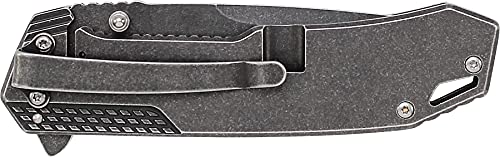 Smith & Wesson SW609 8.3in High Carbon S.S. Folding Knife with 3.6in Drop Point Blade and Stonewashed G-10 Handle for Outd...