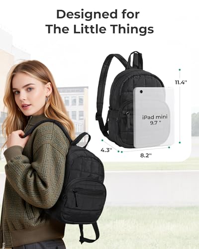 BAGSMART Mini Backpack for Women, Lightweight Small Backpack Purse, Fashion Causal Daypack for Work College, Water Resista...