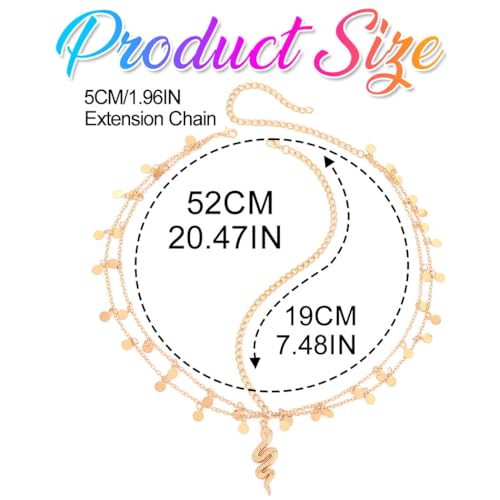 Kilshye Snake Head Chain Gold Sequin Headpiece Festival Costume Headband for Women