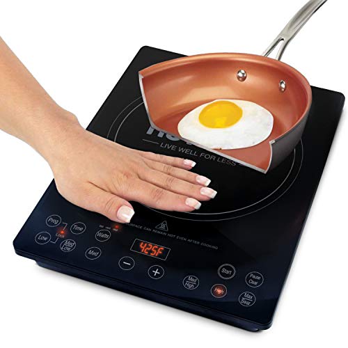Nuwave Pro Chef Induction Cooktop, NSF-Certified, Commercial-Grade, Portable, Powerful 1800W, Large 8” Heating Coil, 94 Te...