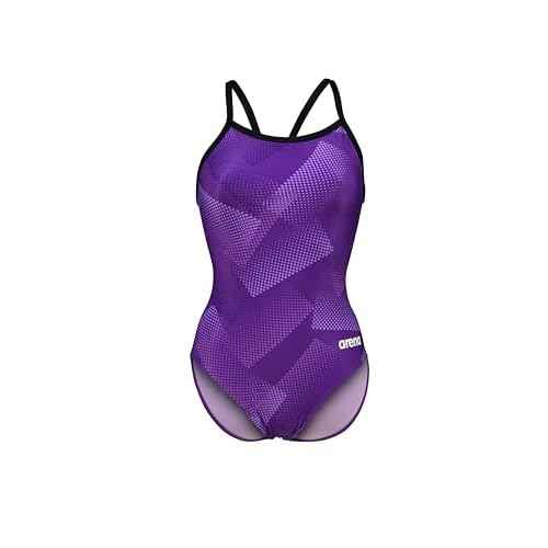 ARENA Girls Performance Halftone Team Print Lightdrop Back Youth Bathing Swimsuit