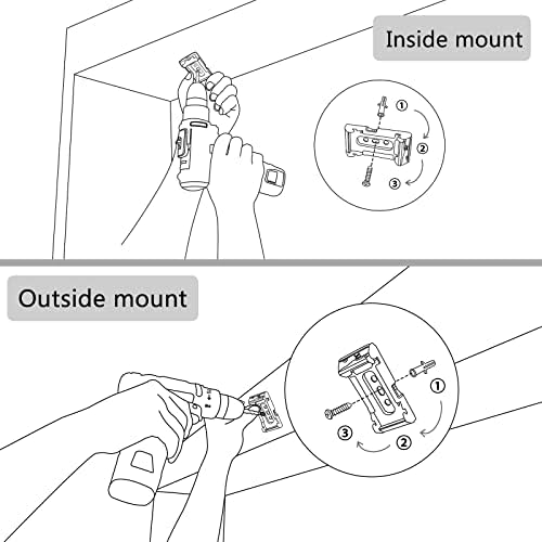 AOSKY Roller Shades Accessories Replacement Installation Brackets Easy to Install Roller Blinds Repair Kit