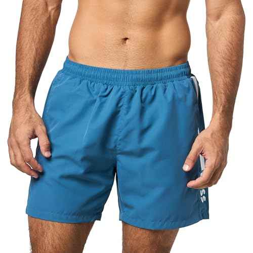 BOSS Men's Standard Vertical Logo Swim Trunk
