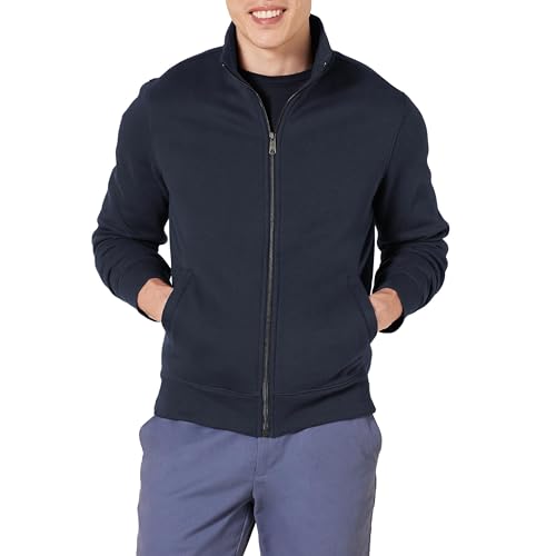 Amazon Essentials Men's Sweatshirt, Mock Neck, Fleece Zip Up