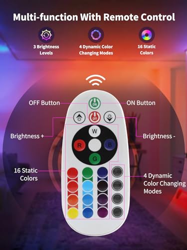 ZUCKEO 10W LED Spot Lights Indoor RGBW Color Changing Uplighting Indoor with Remote, 120V Christmas Spotlight Up Lights Pl...