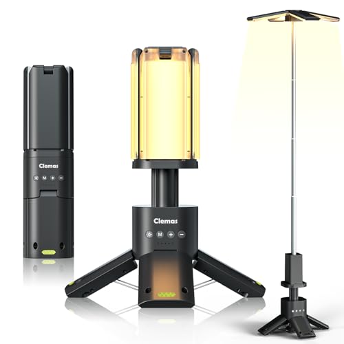 Clemas Telescopic Camping Lights Rechargeable 14000 mAh Led Multifunction Magnetic Lanterns Job Site Lighting Cordless Dim...
