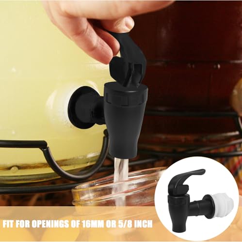 Biaungdo 2 Pcs Replacement Spigot for Beverage Dispenser, Black Push Style Beverage Dispenser Carafe Spigot Water Dispense...