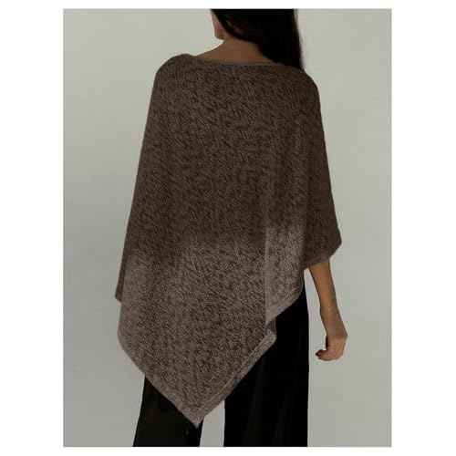 MakeMeChic Ponchos for Women Sheer Poncho Sweater Shawl Wraps Coverup