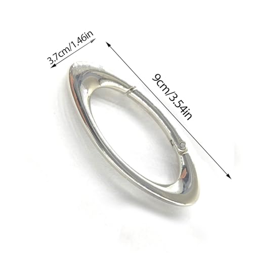 Heavy Duty Oval Keychains with Keyring, Ultra-Durable Zinc Alloy Spring Key Ring, Perfect for Camping, Hiking, Travel, Sur...