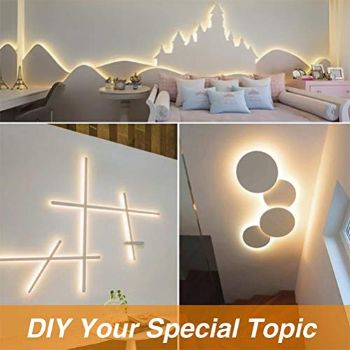 Warm LED Strip Lights,Onforu16.4ft Dimmable Strip Lighting,3000K 5m 12v Tape Light, 2835 LEDs Flexible Warm White Rope Lig...
