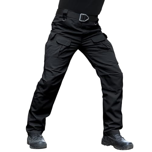 Hiwise Men's Stretch Tactical Pants Water Resistant Ripstop Cargo Pants Outdoor Lightweight EDC Work Hiking Pants