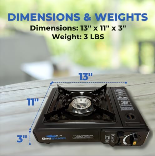Dual Fuel Propane or Butane Portable Stove | 12,000 BTUs | Camping Stove | Outdoor Cooking and Emergency Kit | Propane Hos...