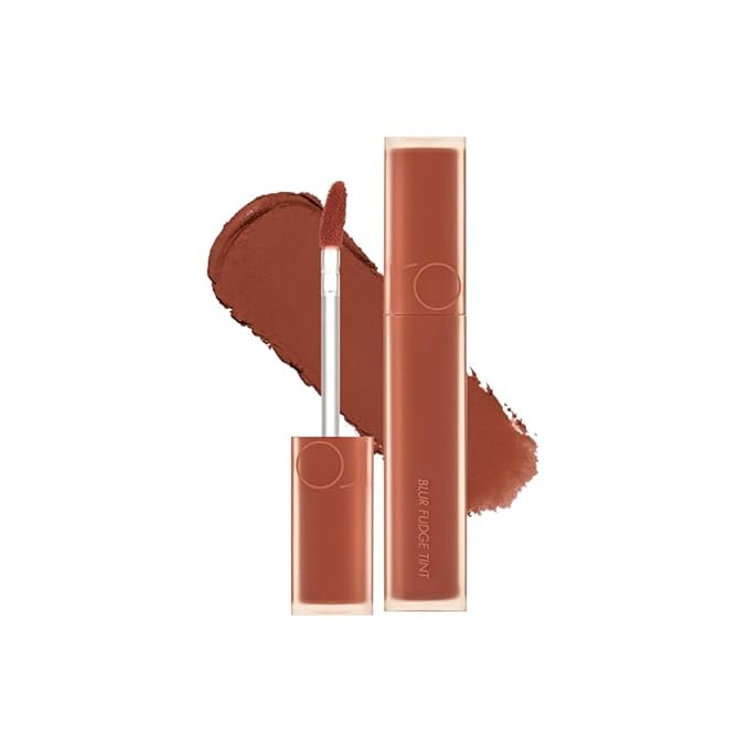 rom&nd BLUR FUDGE TINT 16 Burnt Orange - Velvety Matte K-Beauty Lip Stain for Soft Blurred Lips, Non-Drying, Long-Lasting Korean Lip Makeup