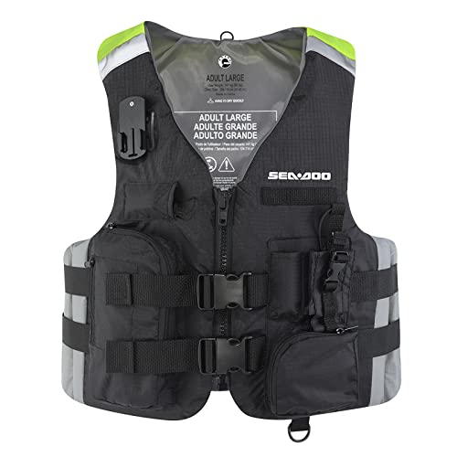 Sea-Doo New OEM Unisex Medium Black Explorer PFD Life Jacket, 2859640690