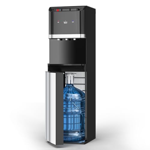 Tehanld Bottom Loading Water Cooler Dispenser for 5 Gallon Bottles,Stainless Steel Water Cooler with 3 Temperature -Hot, C...