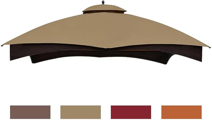 Eurmax USA High Performance Replacement Canopy Top for Lowe's Allen Roth Heavy Duty Gazebo Roof Gazebo Top with Air Vent 1...