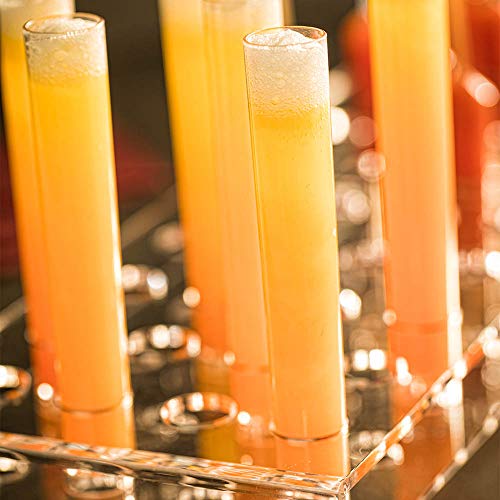 Restaurantware Delgado 1 Ounce Test Tube Shot Glasses 25 Disposable Test Tube Shots For Alcohol - Tube Rack Sold Separatel...