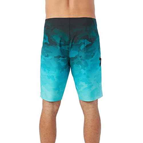 O'NEILL Men's 20 Inch Stripe Boardshorts - Water Resistant Swim Trunks for Men with Quick Dry Stretch Fabric and Pockets